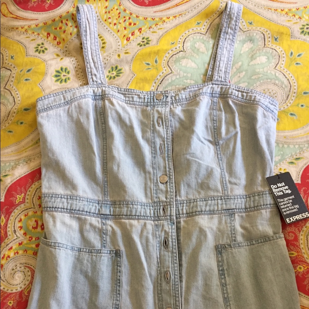 Express Jean Button-Up Dress